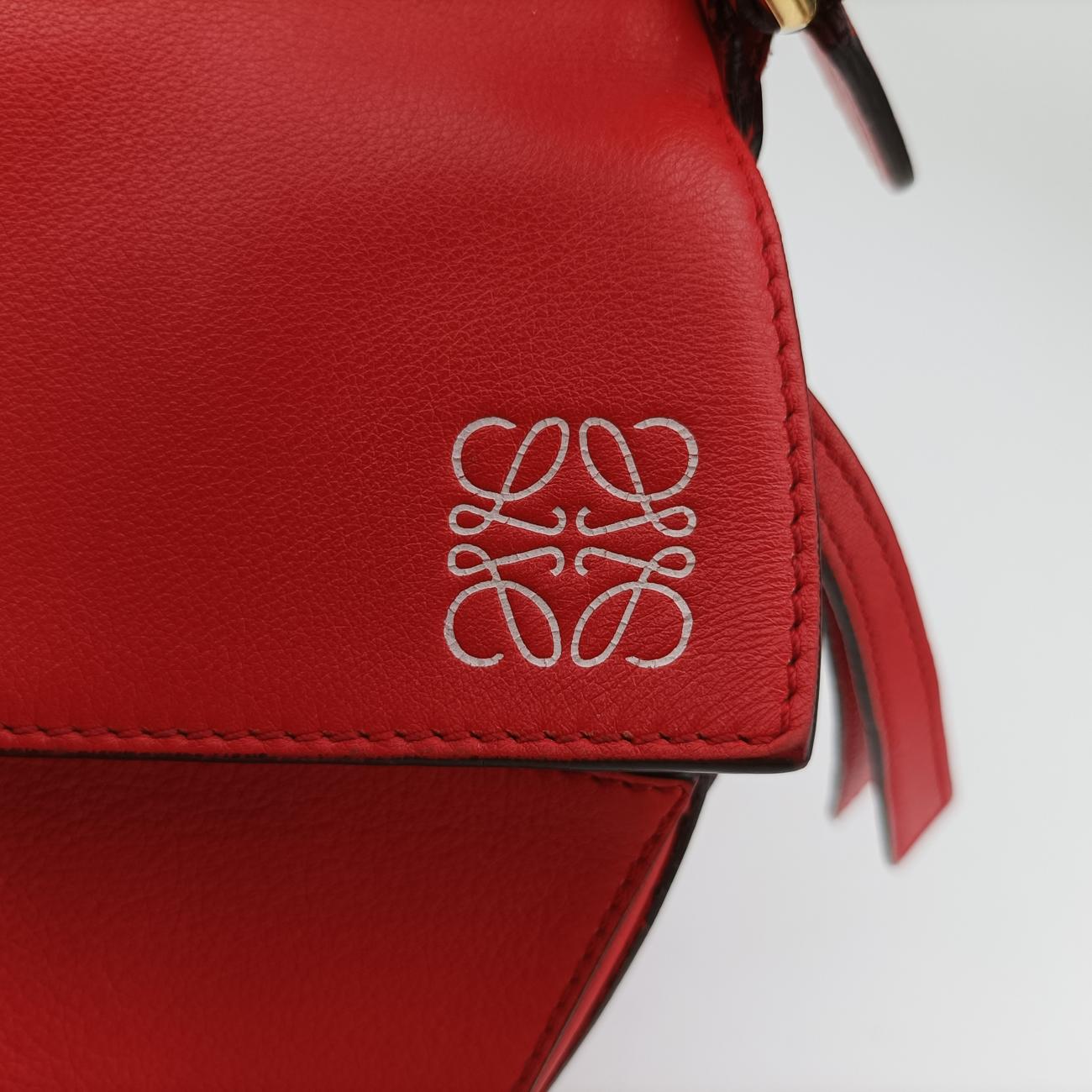 Puzzle Bag MediumRedLeather051605パズルバッグ ミディアムレッドレザー051605