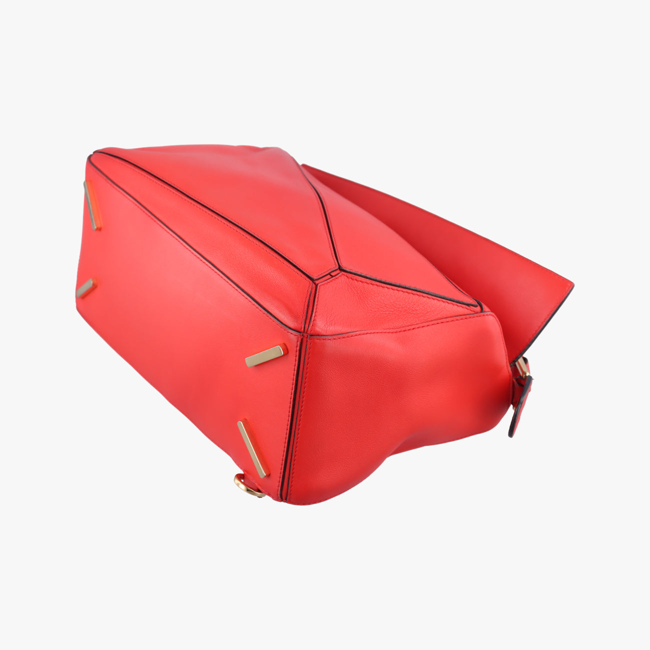 Puzzle Bag MediumRedLeather051605パズルバッグ ミディアムレッドレザー051605