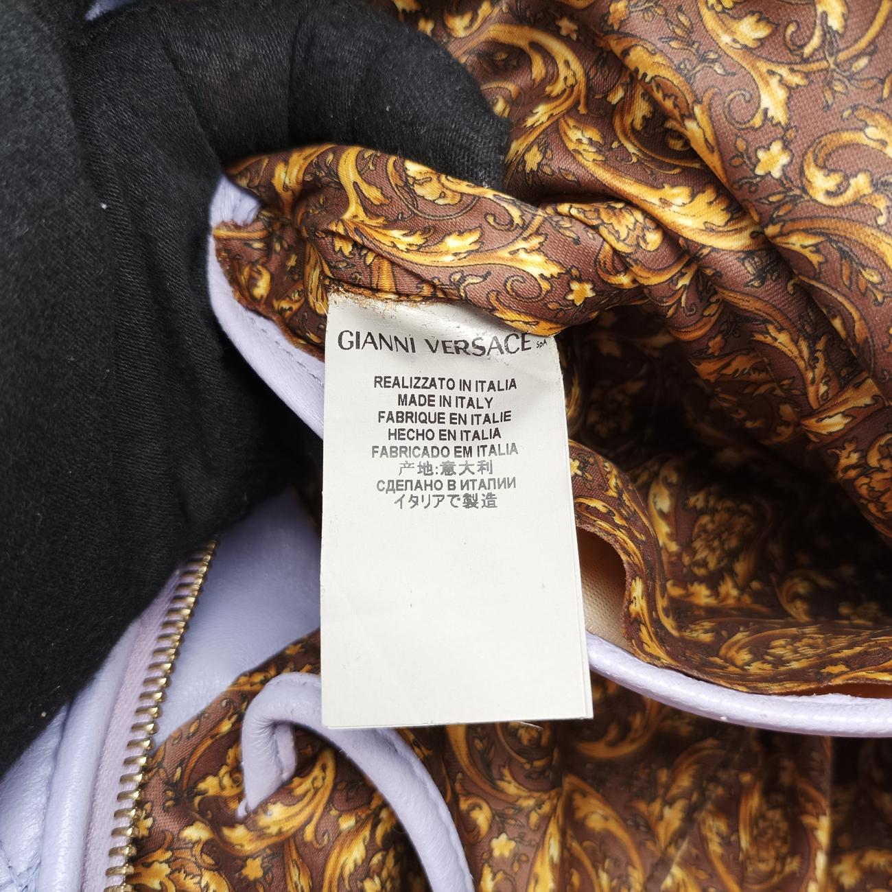 Medusa Nappa Barocco Quilted Studded VanitasPurpleLeatherメデューサナッパバロックキルティングスタッズヴァニタスパープルレザー