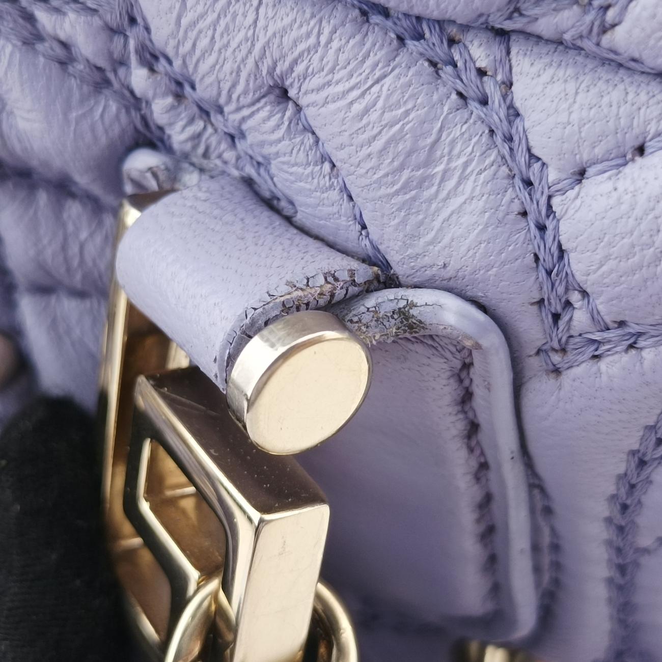 Medusa Nappa Barocco Quilted Studded VanitasPurpleLeatherメデューサナッパバロックキルティングスタッズヴァニタスパープルレザー