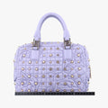 Medusa Nappa Barocco Quilted Studded VanitasPurpleLeatherメデューサナッパバロックキルティングスタッズヴァニタスパープルレザー