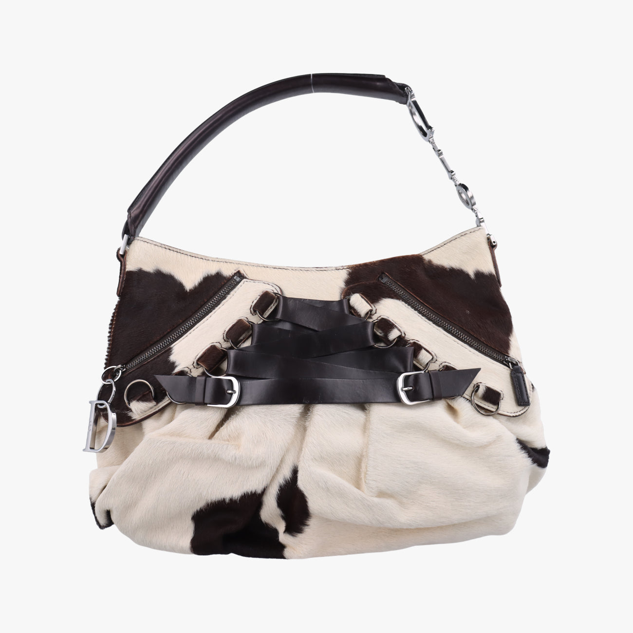 Cow Print  Corset HoboBrown×WhitePonyhair03BM-0044牛柄コルセットホーボーブラウン×ホワイトハラコ 03BM-0044