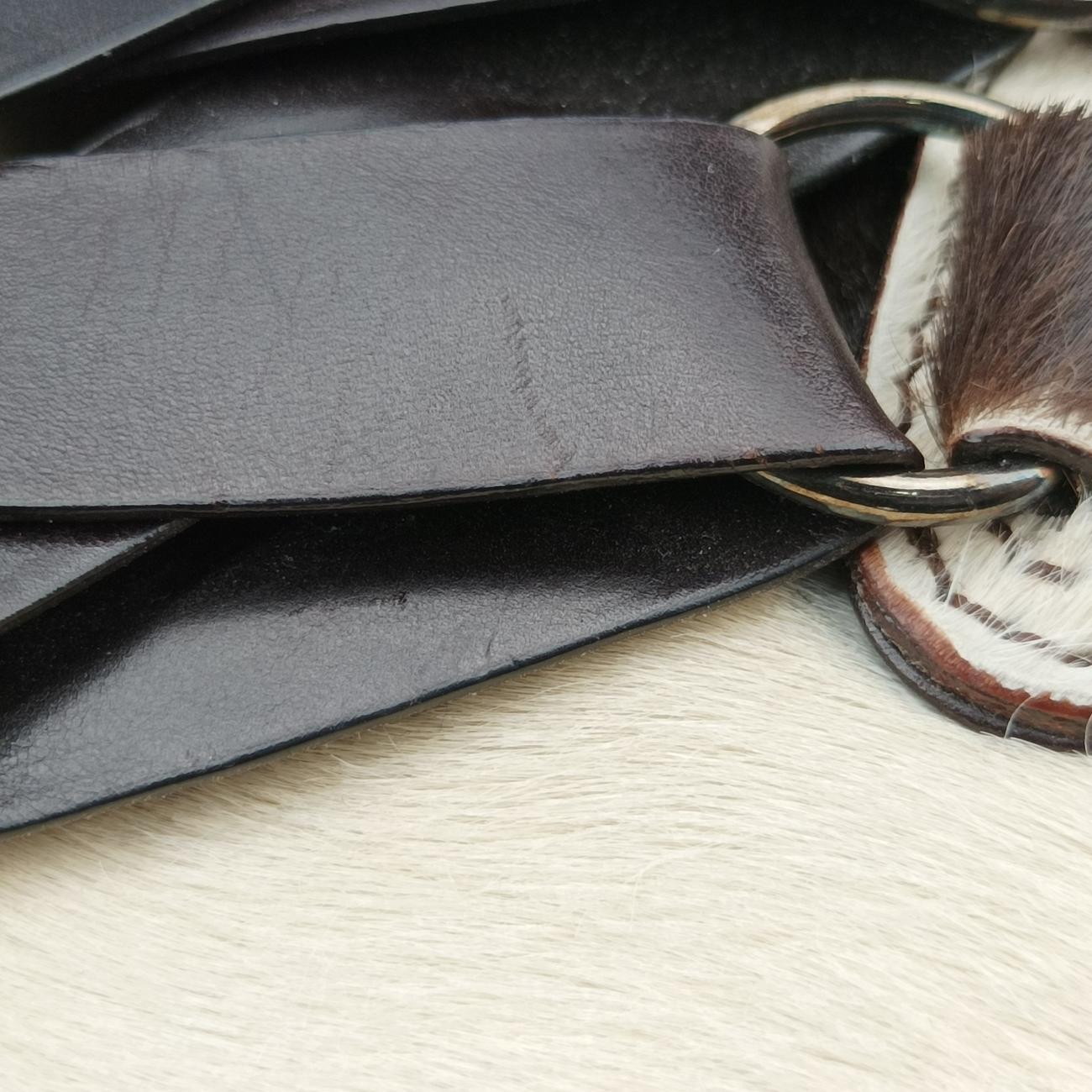 Cow Print  Corset HoboBrown×WhitePonyhair03BM-0044牛柄コルセットホーボーブラウン×ホワイトハラコ 03BM-0044