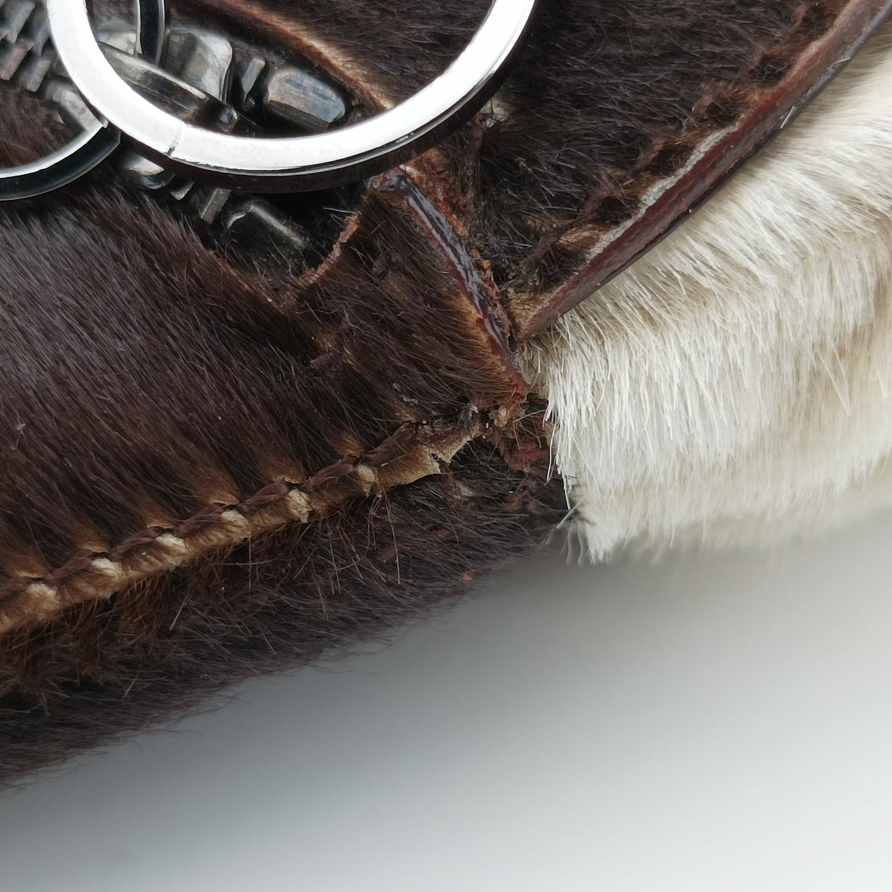 Cow Print  Corset HoboBrown×WhitePonyhair03BM-0044牛柄コルセットホーボーブラウン×ホワイトハラコ 03BM-0044