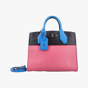 City Steamer PMBlack x Pink x BlueLeatherM43025DU4136シティ スティーマーPMブラック×ピンク×ブルーレザーM43025DU4136