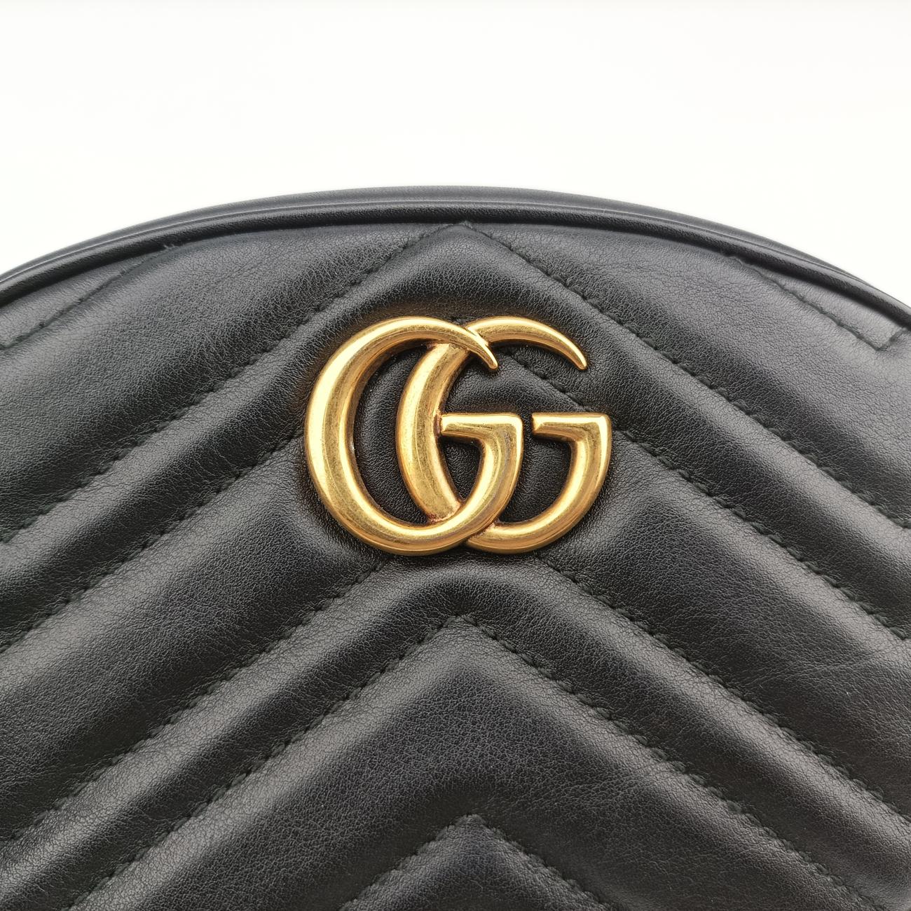 GG MarmontBlackLeather476434E025007695GGマーモントブラックレザー476434E025007695