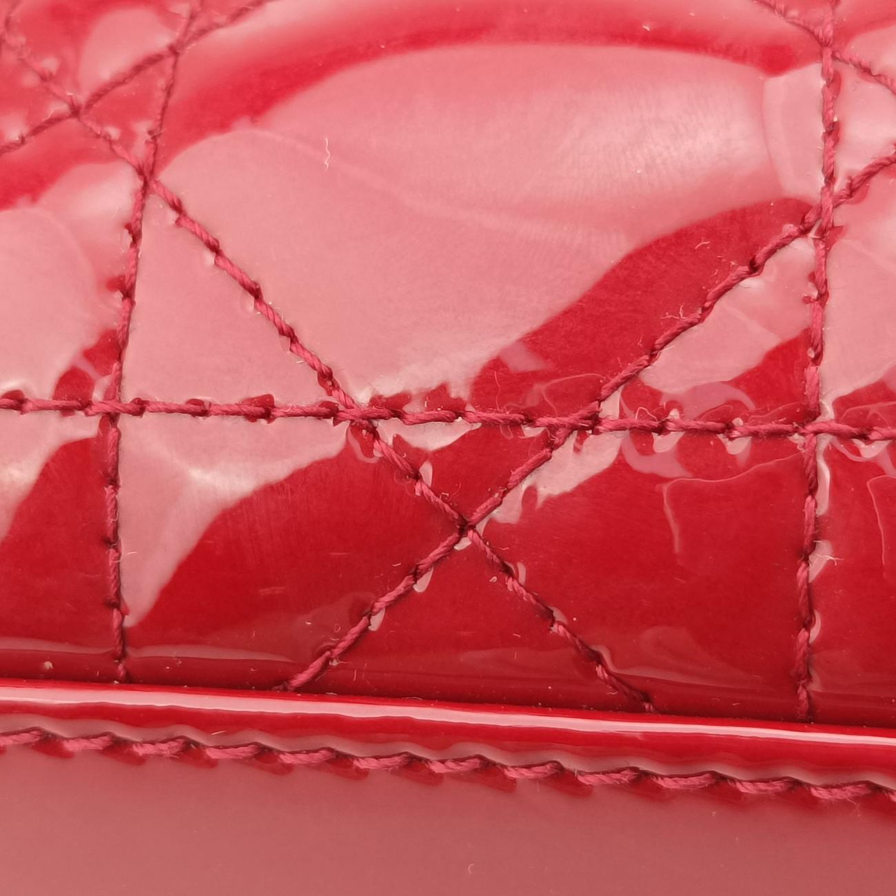 Lady DiorRedpatent16-BO-0121 Bレディディオールレッドパテント16-BO-0121 B