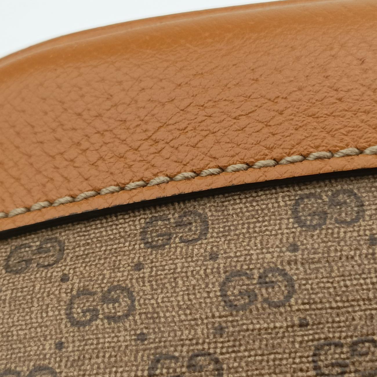 Mickey Mouse Micro GG/Small Bucket BagBrown×MulticolourPVC coated canvas602691B031262202ミッキーマウス マイクロGG/スモールバケットバッグブラウン×マルチカラーPVCコーティングキャンバス602691B031262202