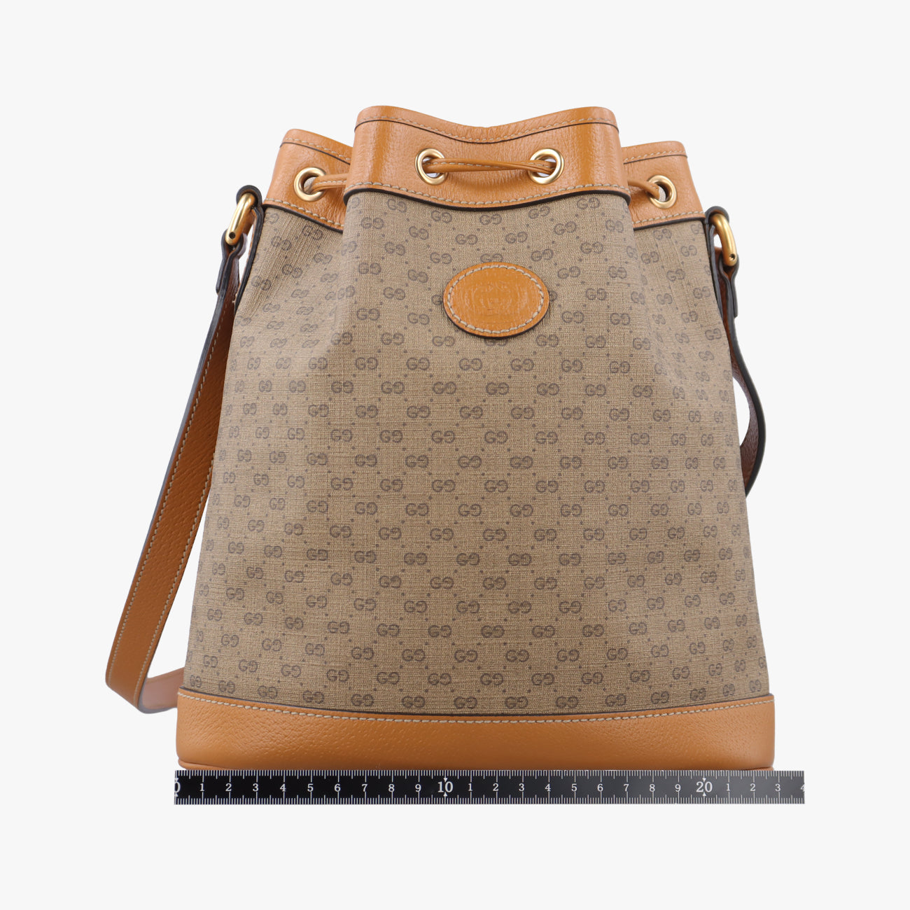 Mickey Mouse Micro GG/Small Bucket BagBrown×MulticolourPVC coated canvas602691B031262202ミッキーマウス マイクロGG/スモールバケットバッグブラウン×マルチカラーPVCコーティングキャンバス602691B031262202