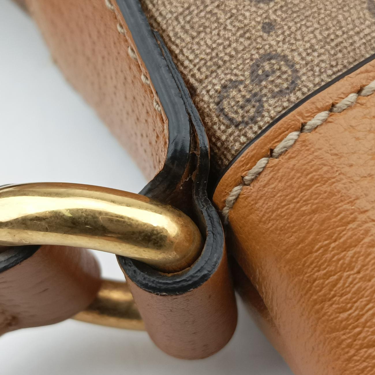 Mickey Mouse Micro GG/Small Bucket BagBrown×MulticolourPVC coated canvas602691B031262202ミッキーマウス マイクロGG/スモールバケットバッグブラウン×マルチカラーPVCコーティングキャンバス602691B031262202