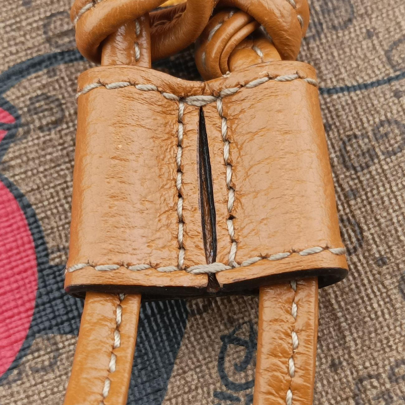 Mickey Mouse Micro GG/Small Bucket BagBrown×MulticolourPVC coated canvas602691B031262202ミッキーマウス マイクロGG/スモールバケットバッグブラウン×マルチカラーPVCコーティングキャンバス602691B031262202