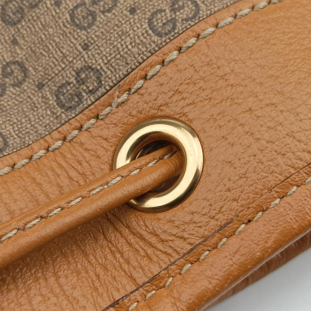 Mickey Mouse Micro GG/Small Bucket BagBrown×MulticolourPVC coated canvas602691B031262202ミッキーマウス マイクロGG/スモールバケットバッグブラウン×マルチカラーPVCコーティングキャンバス602691B031262202