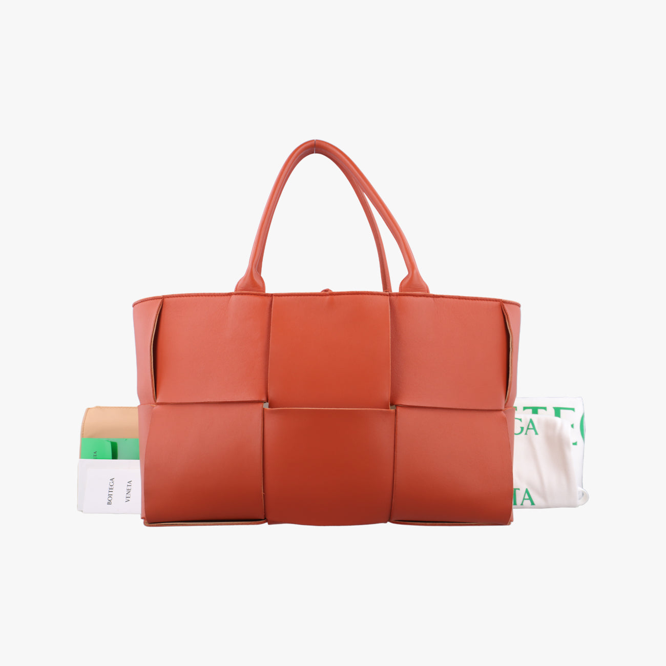 THE ARCO ToteOrange RedlambskinB09578945Lザ アルコトートオレンジレッドラムスキンB09578945L