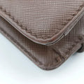 Triangle Logo PlateBrownSaffiano Leather178589164三角 ロゴ プレートブラウンサフィアーノレザー178589164