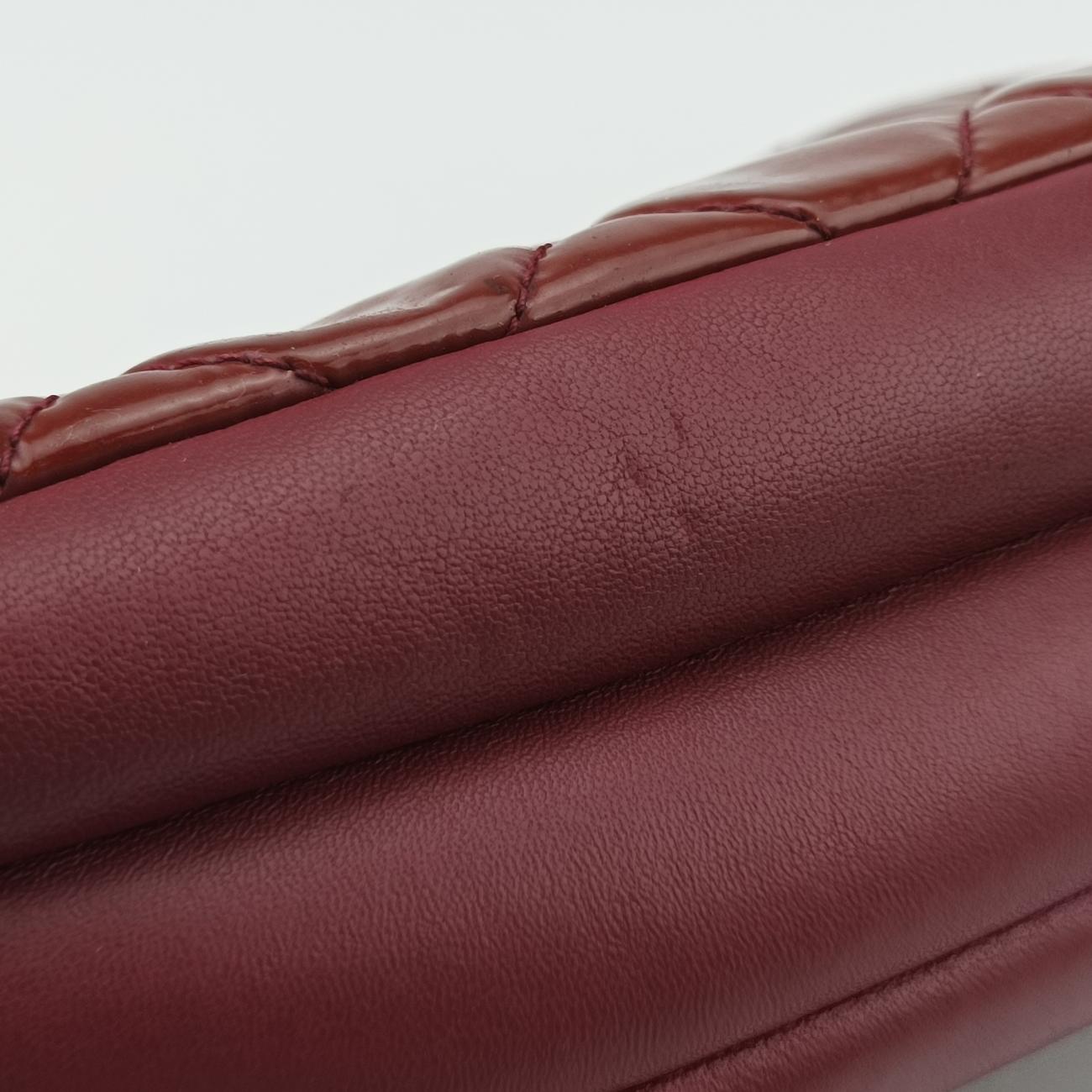 Crown CC Double ZipBordeauxPatent×LeatherA9266620501866マトラッセ クラウン CC ダブル ジップボルドーパテント×レザーA9266620501866