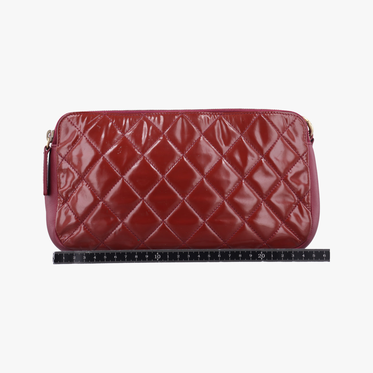 Crown CC Double ZipBordeauxPatent×LeatherA9266620501866マトラッセ クラウン CC ダブル ジップボルドーパテント×レザーA9266620501866