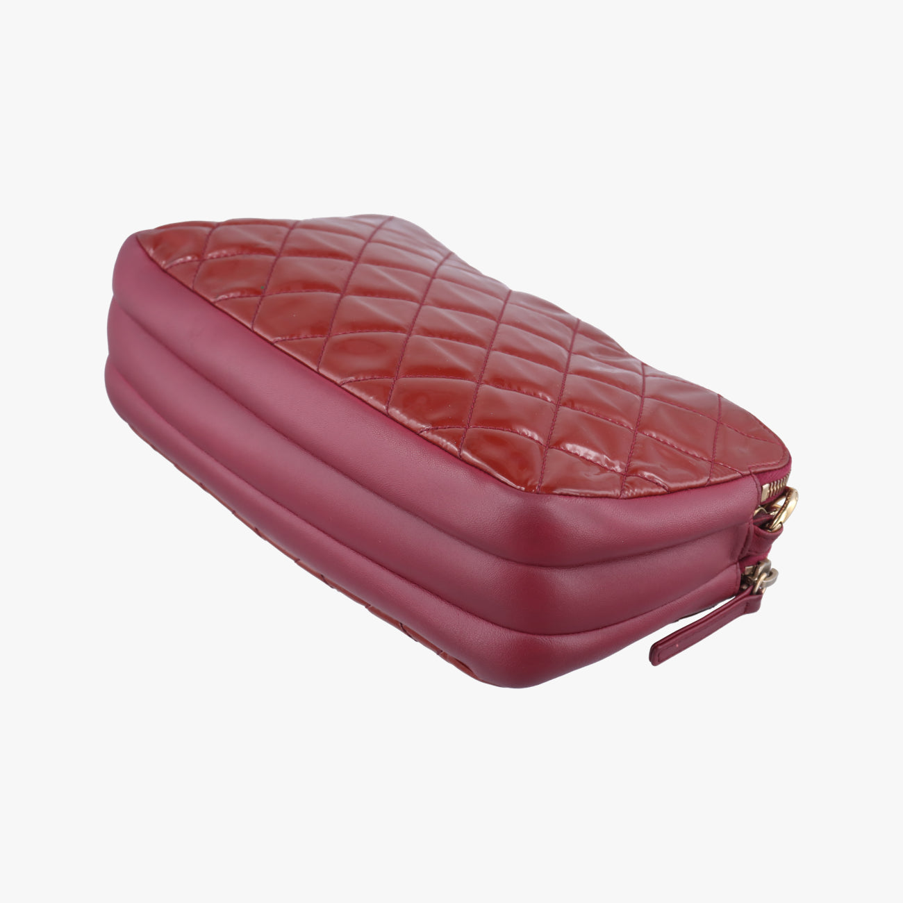 Crown CC Double ZipBordeauxPatent×LeatherA9266620501866マトラッセ クラウン CC ダブル ジップボルドーパテント×レザーA9266620501866