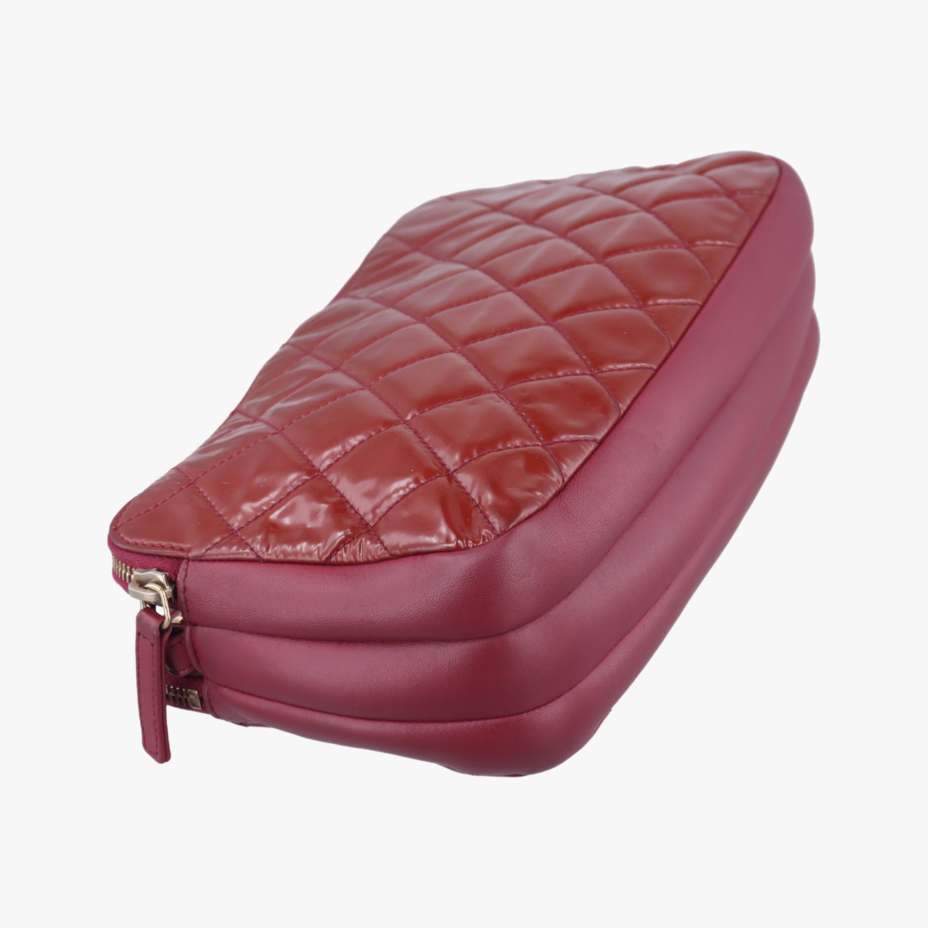 Crown CC Double ZipBordeauxPatent×LeatherA9266620501866マトラッセ クラウン CC ダブル ジップボルドーパテント×レザーA9266620501866