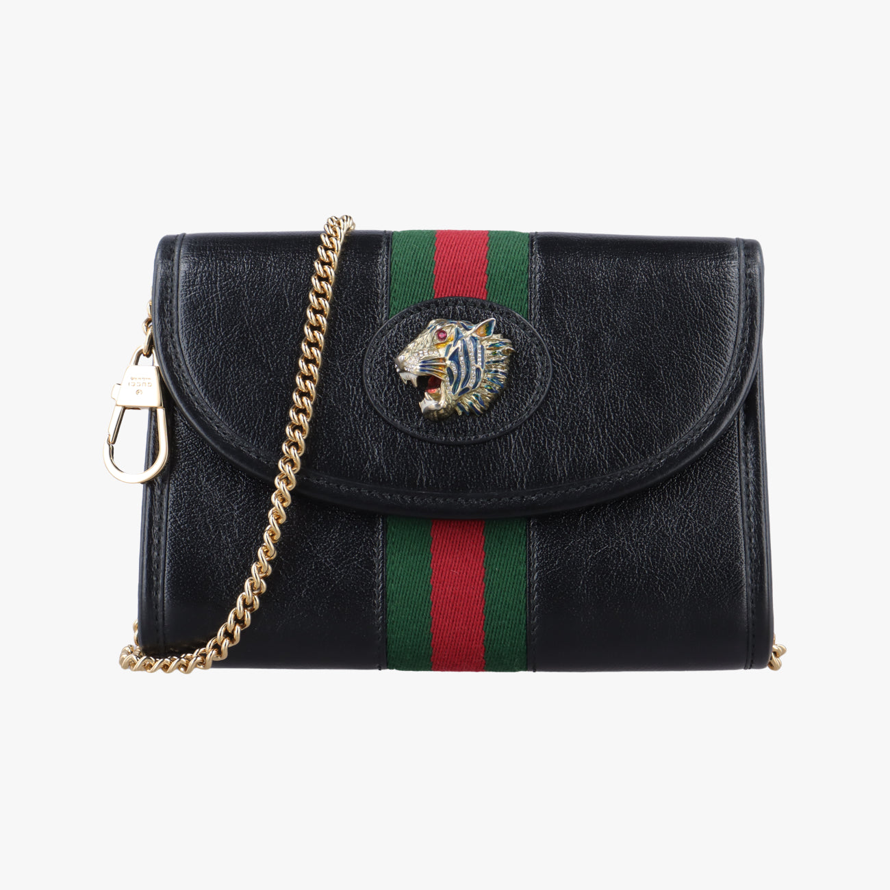 グッチGucciラジャブラック×レッド×グリーンレザー573797