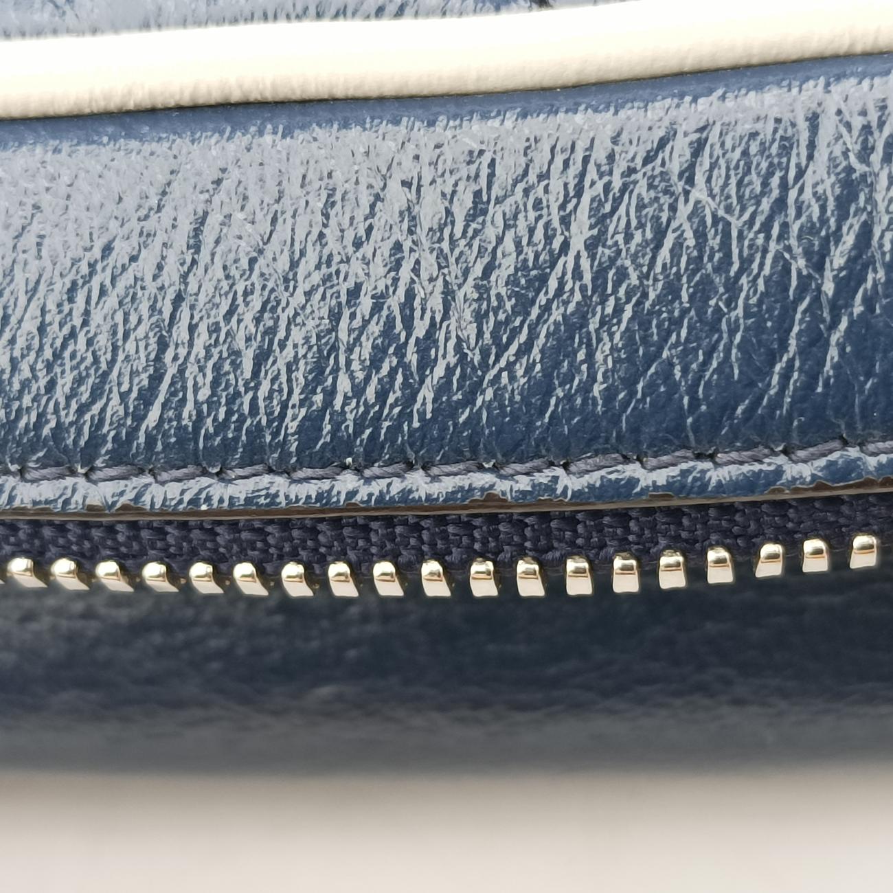 GG Marmont Bamboo Top HandleBlueLeather602270A031721972GGマーモント バンブー トップ ハンドルブルーレザー602270A031721972