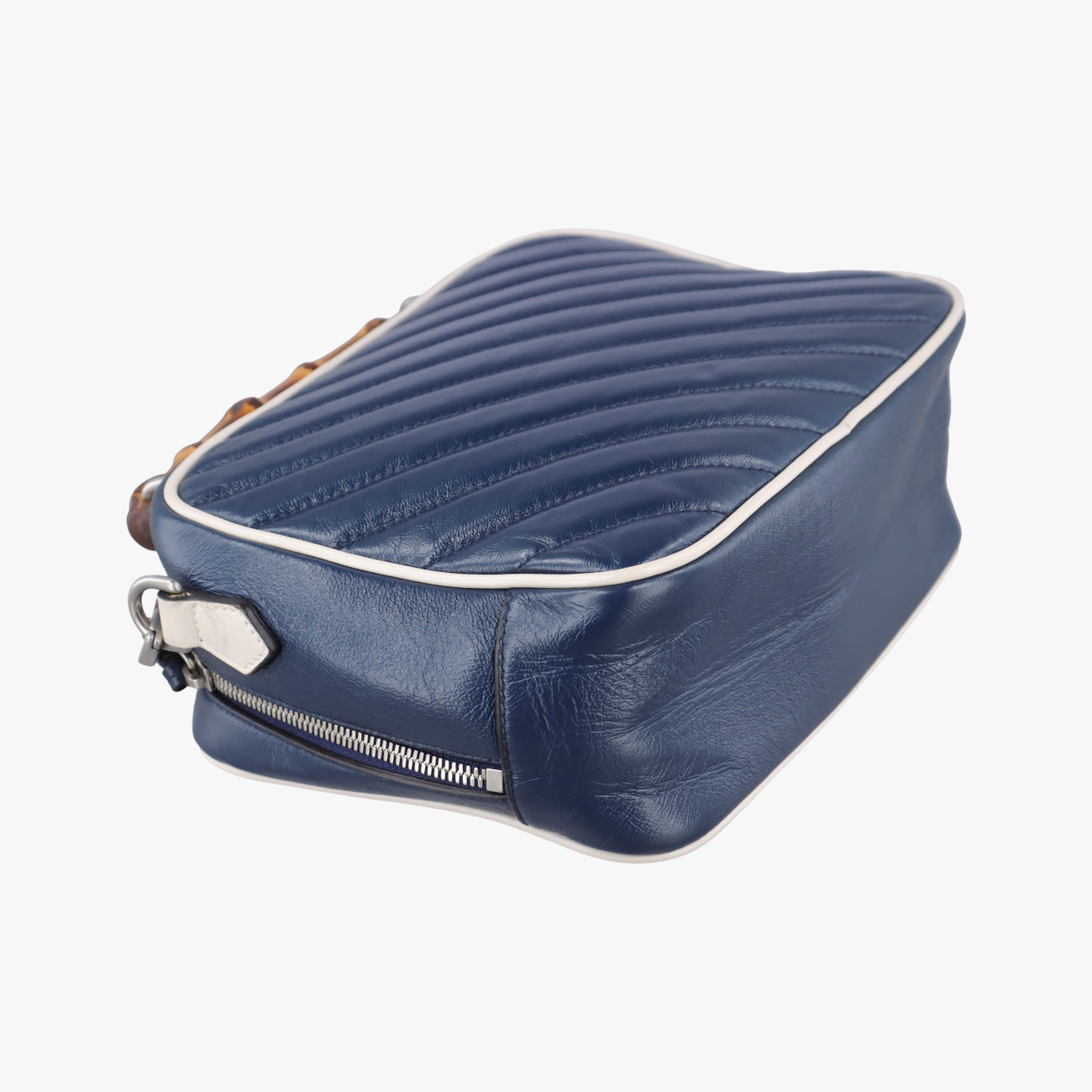 GG Marmont Bamboo Top HandleBlueLeather602270A031721972GGマーモント バンブー トップ ハンドルブルーレザー602270A031721972