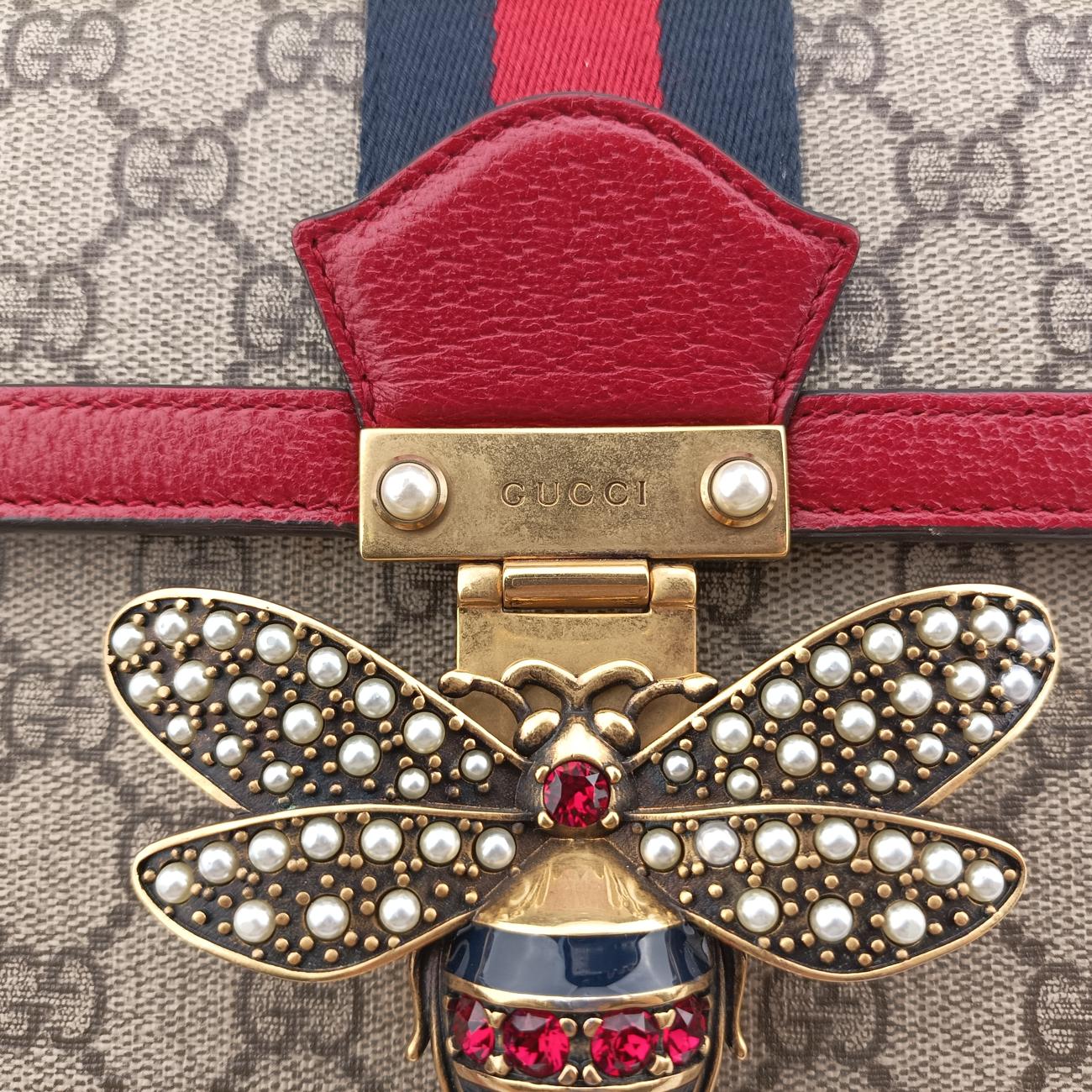 Queen Margaretbeige×MulticolourPVC coated canvas×Leather476541G027799086クイーン マーガレットベージュ×マルチカラーPVCコーティングキャンバス×レザー476541G027799086