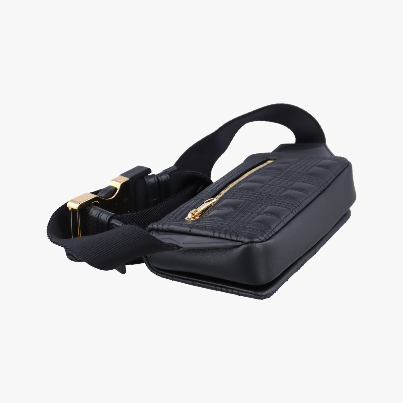 Quilted Lola TB logoBlackLeatherITPELMAG8526PRAキルティング ローラ TB ロゴブラックレザーITPELMAG8526PRA