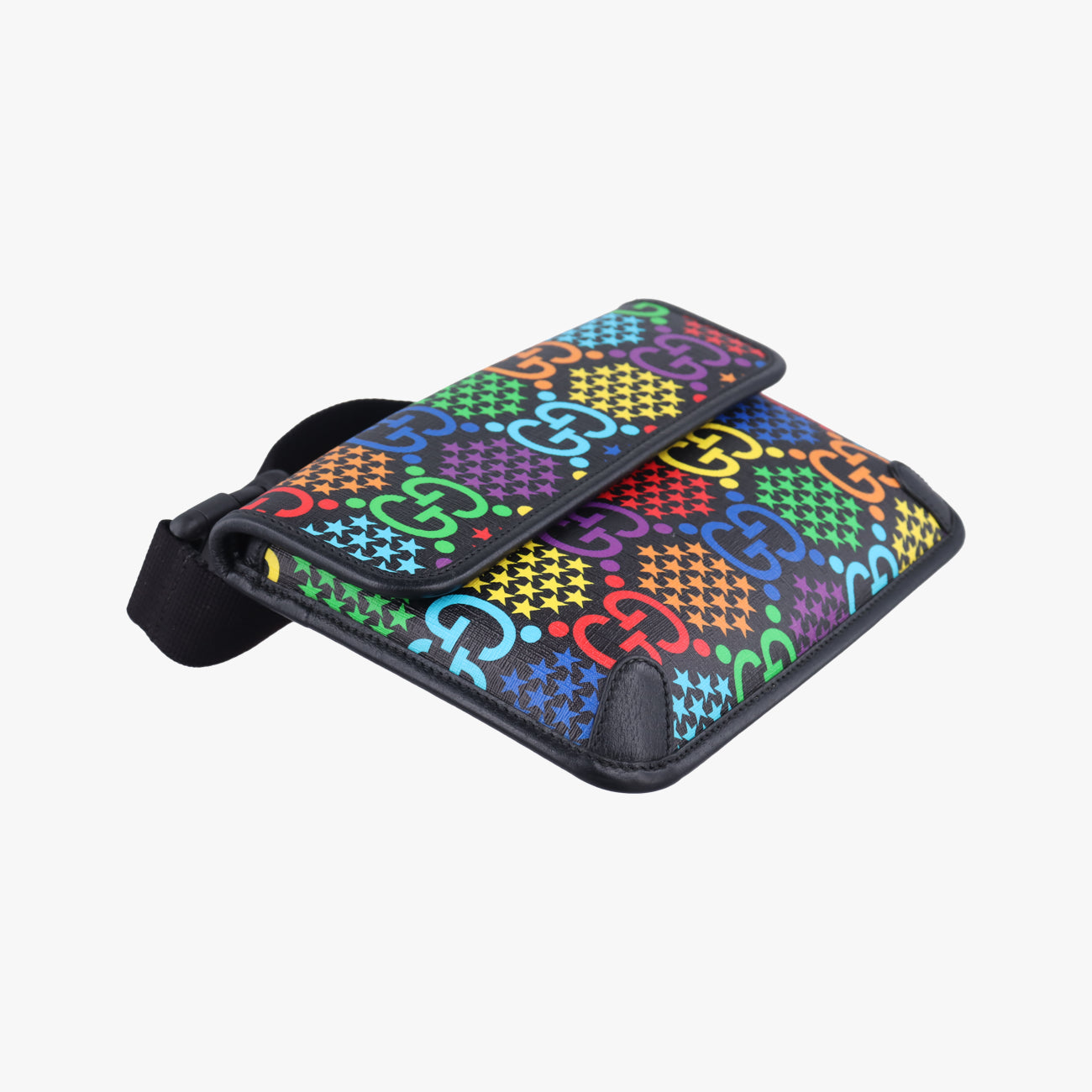 GG PsychedelicBlack×MulticolourPVC coated canvas598113C031570545GGサイケデリックブラック×マルチカラーPVCコーティングキャンバス598113C031570545
