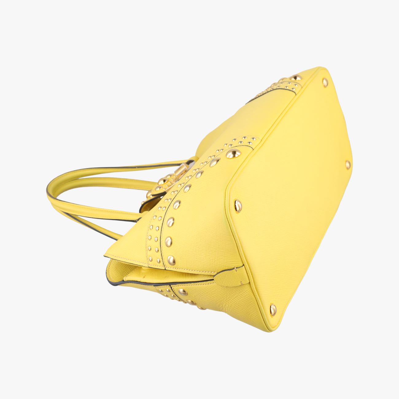 Cuir Studded Open PromenadeYellowSaffiano LeatherBN275325プロムナード スタッズイエローサフィアーノレザーBN275325