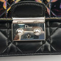 Miss Dior Cannage New RockBlack x Multicolorlambskin×Patent18-MA-0185ミス ディオール カナージュ ニューロックブラック×マルチカラーラムスキン×パテント18-MA-0185