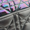 Miss Dior Cannage New RockBlack x Multicolorlambskin×Patent18-MA-0185ミス ディオール カナージュ ニューロックブラック×マルチカラーラムスキン×パテント18-MA-0185