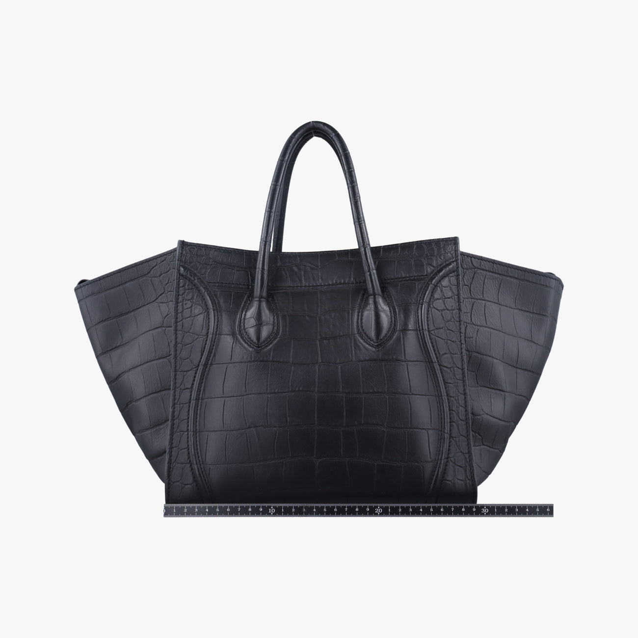 Luggage Small Square PhantomBlackLeatherF-PA-0132ラゲージスモールスクエアファントムブラックレザーF-PA-0132