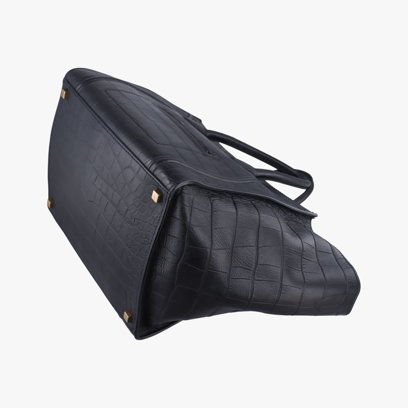 Luggage Small Square PhantomBlackLeatherF-PA-0132ラゲージスモールスクエアファントムブラックレザーF-PA-0132