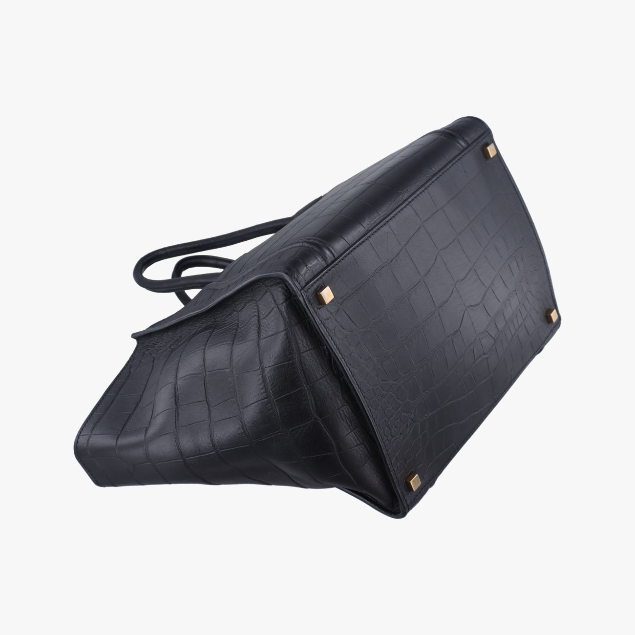 Luggage Small Square PhantomBlackLeatherF-PA-0132ラゲージスモールスクエアファントムブラックレザーF-PA-0132