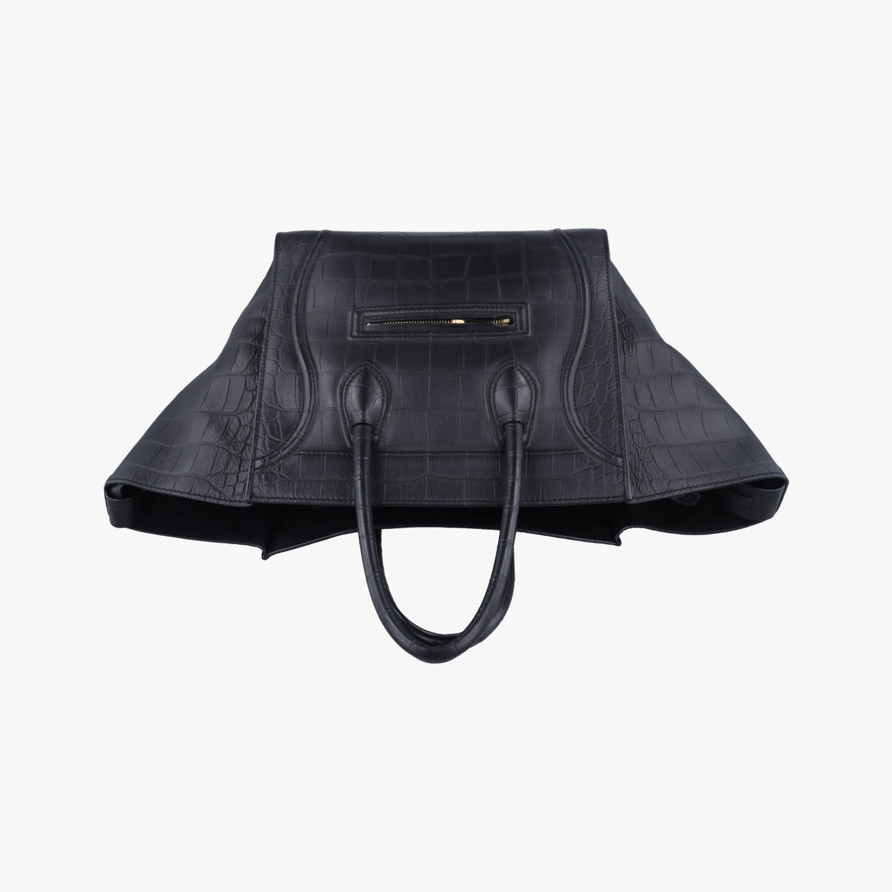 Luggage Small Square PhantomBlackLeatherF-PA-0132ラゲージスモールスクエアファントムブラックレザーF-PA-0132