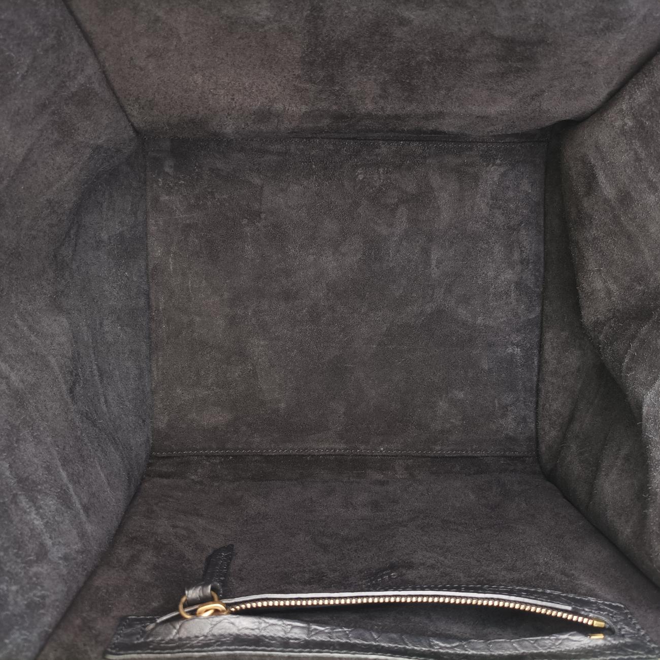 Luggage Small Square PhantomBlackLeatherF-PA-0132ラゲージスモールスクエアファントムブラックレザーF-PA-0132