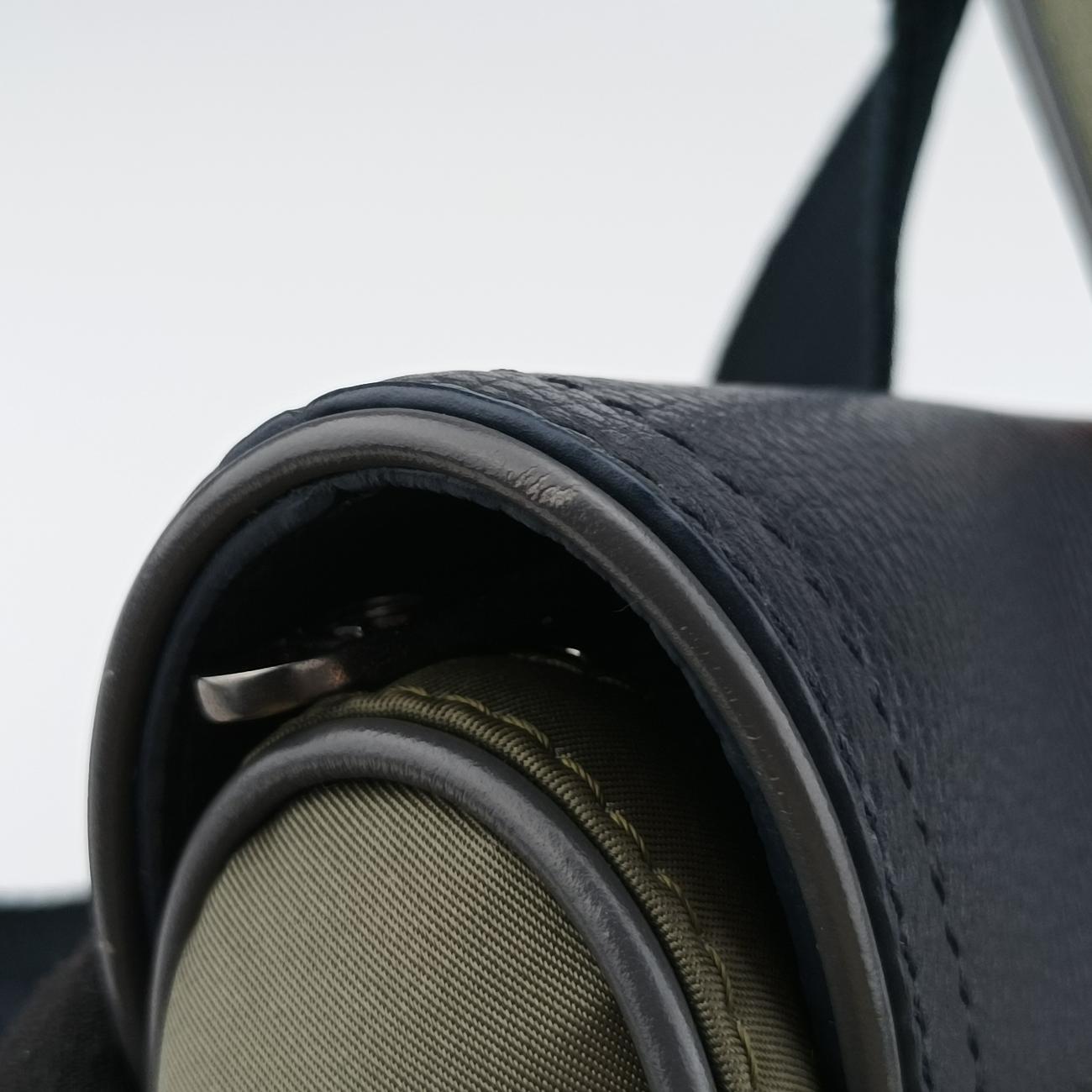 saddle bagGreen x NavyLeather×Nylon27-BO-0291サドルバッググリーン×ネイビーレザー×ナイロン27-BO-0291