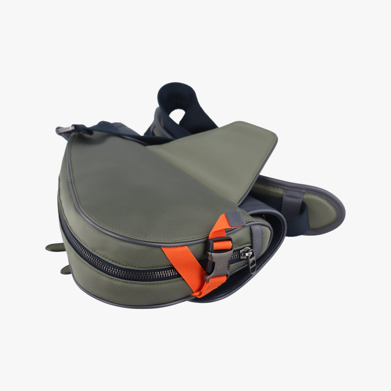 saddle bagGreen x NavyLeather×Nylon27-BO-0291サドルバッググリーン×ネイビーレザー×ナイロン27-BO-0291