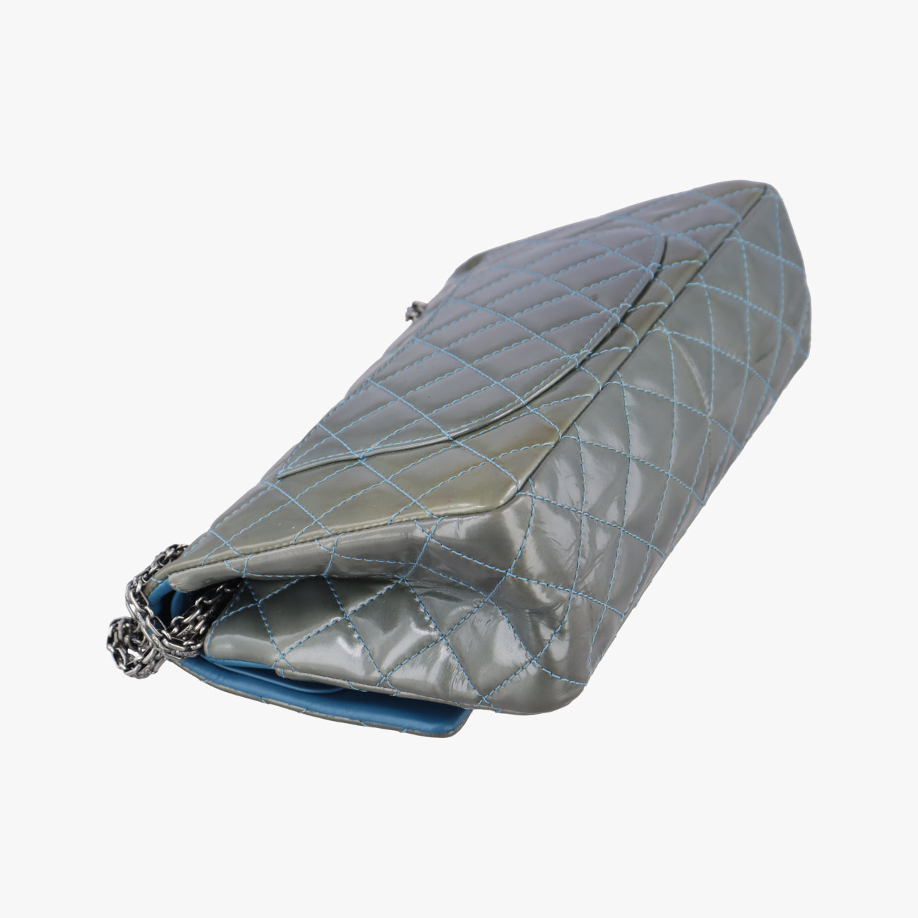 2.55 MatelasseGreenPatent LeatherA37587149676882.55 ダブルフラップマトラッセグリーンパテントA3758714967688