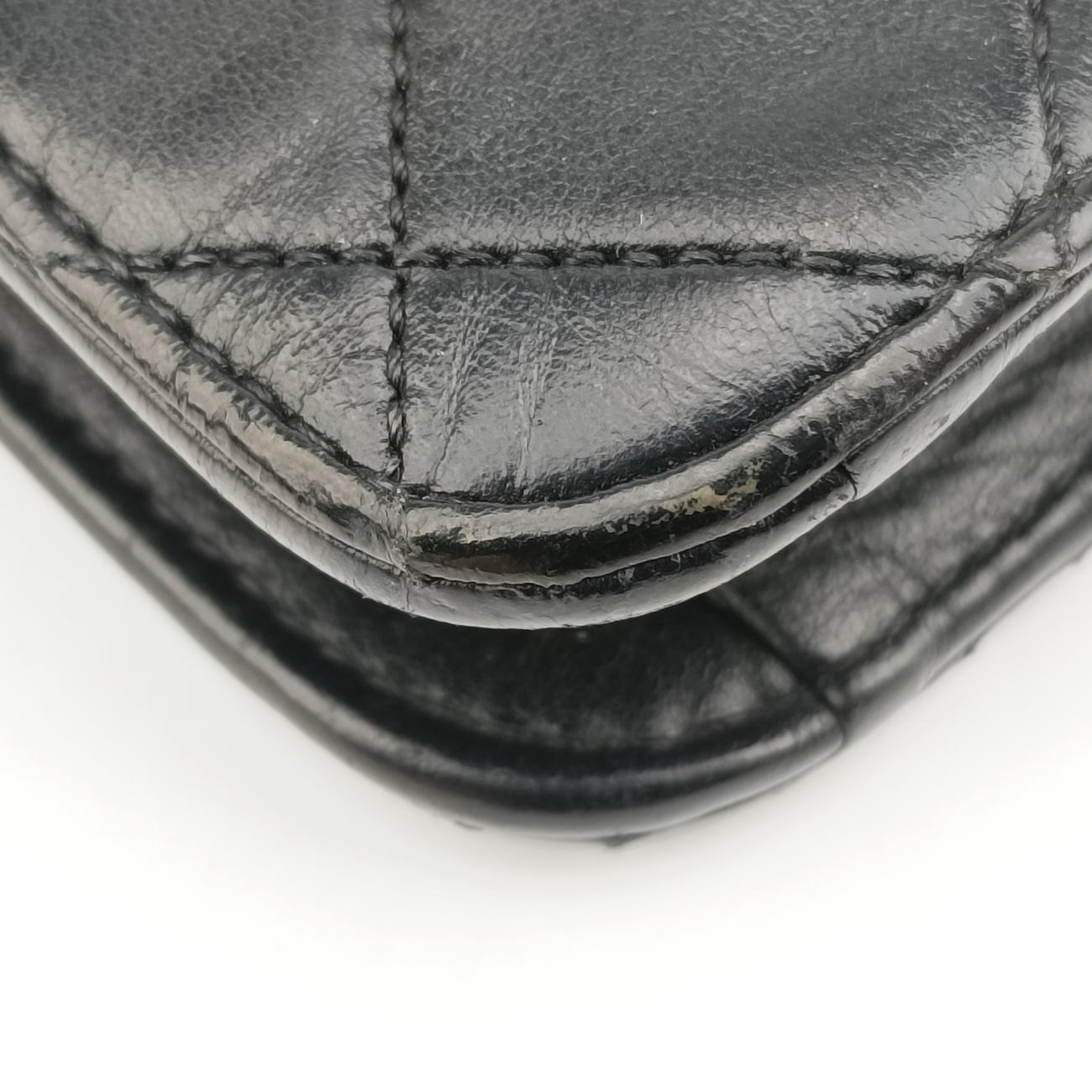 Matelasse 25 Push Lock ChainBlacklambskinA0357011273450マトラッセ25 プッシュロック チェーンブラックラムスキンA0357011273450