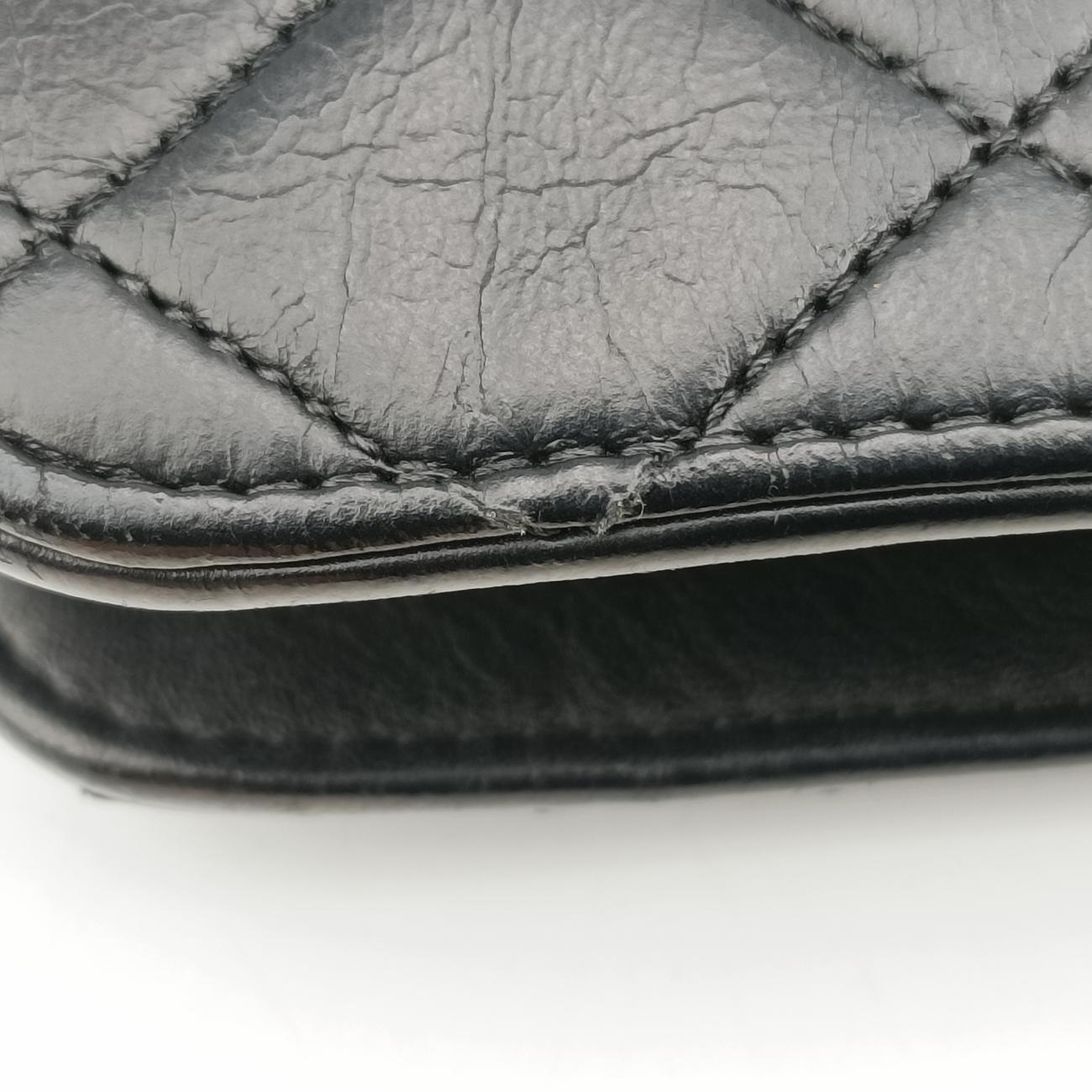 Matelasse 25 Push Lock ChainBlacklambskinA0357011273450マトラッセ25 プッシュロック チェーンブラックラムスキンA0357011273450