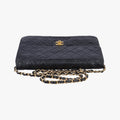Matelasse 25 Push Lock ChainBlacklambskinA0357011273450マトラッセ25 プッシュロック チェーンブラックラムスキンA0357011273450