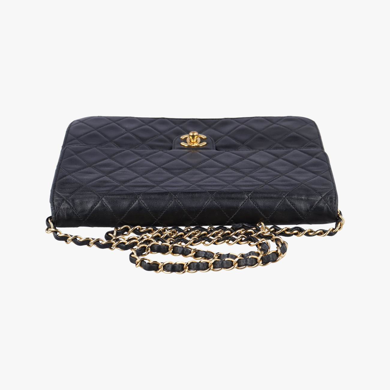 Matelasse 25 Push Lock ChainBlacklambskinA0357011273450マトラッセ25 プッシュロック チェーンブラックラムスキンA0357011273450