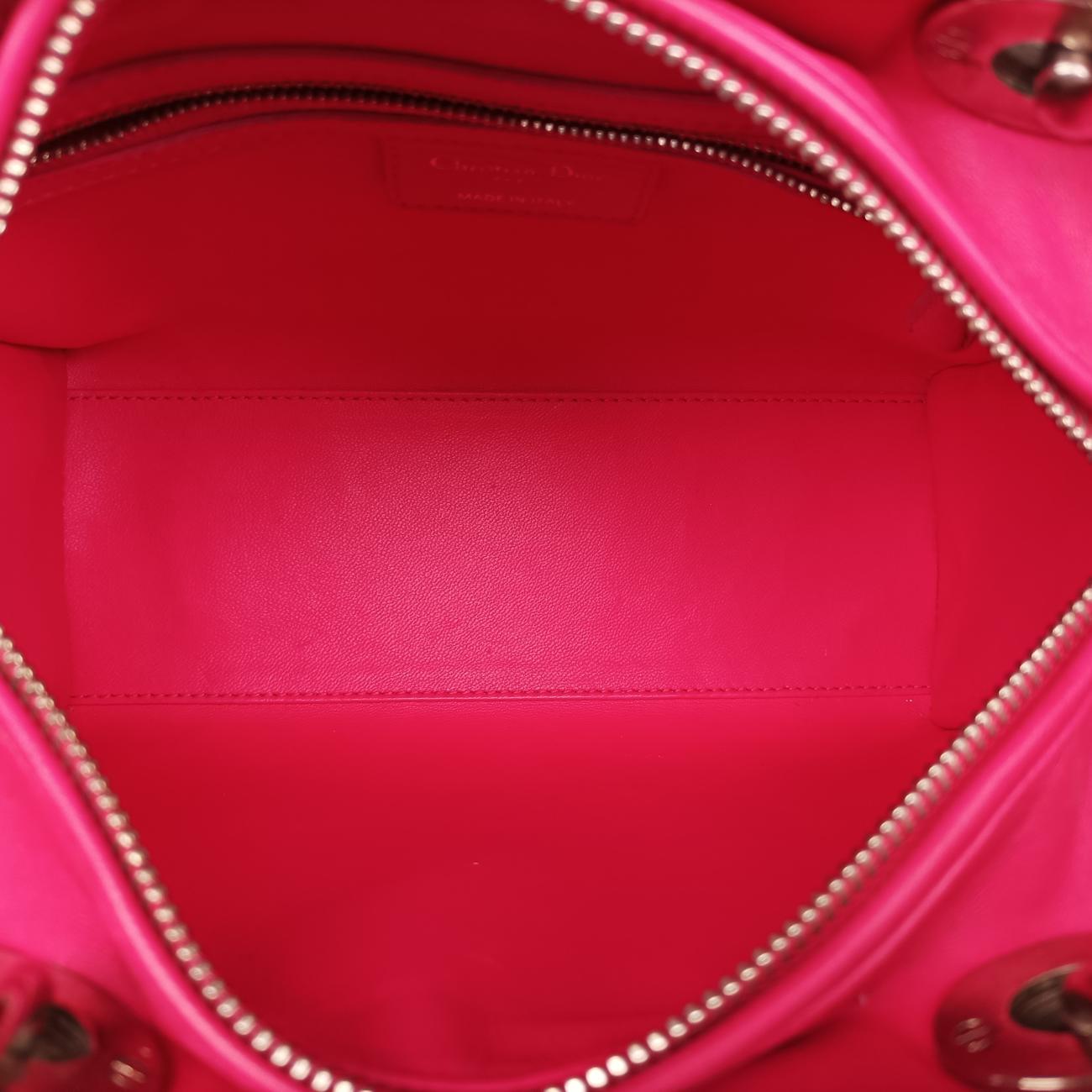 Medium Tweed Sequin Lady DiorPink×BlueCanvas x Leather02-MA-1123ミディアムツイード スパンコール レディ ディオールピンク×ブルーキャンバス×レザー02-MA-1123