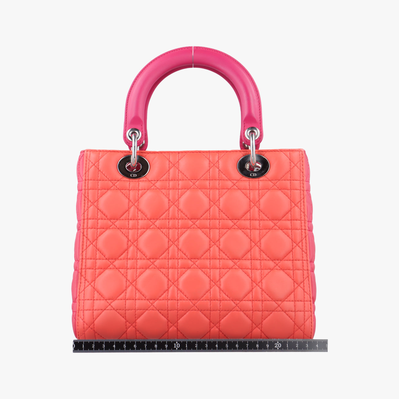 Lady DiorOrange×rose redlambskin15-BO-0123レディディオールオレンジ×ローズレッドラムスキン15-BO-0123