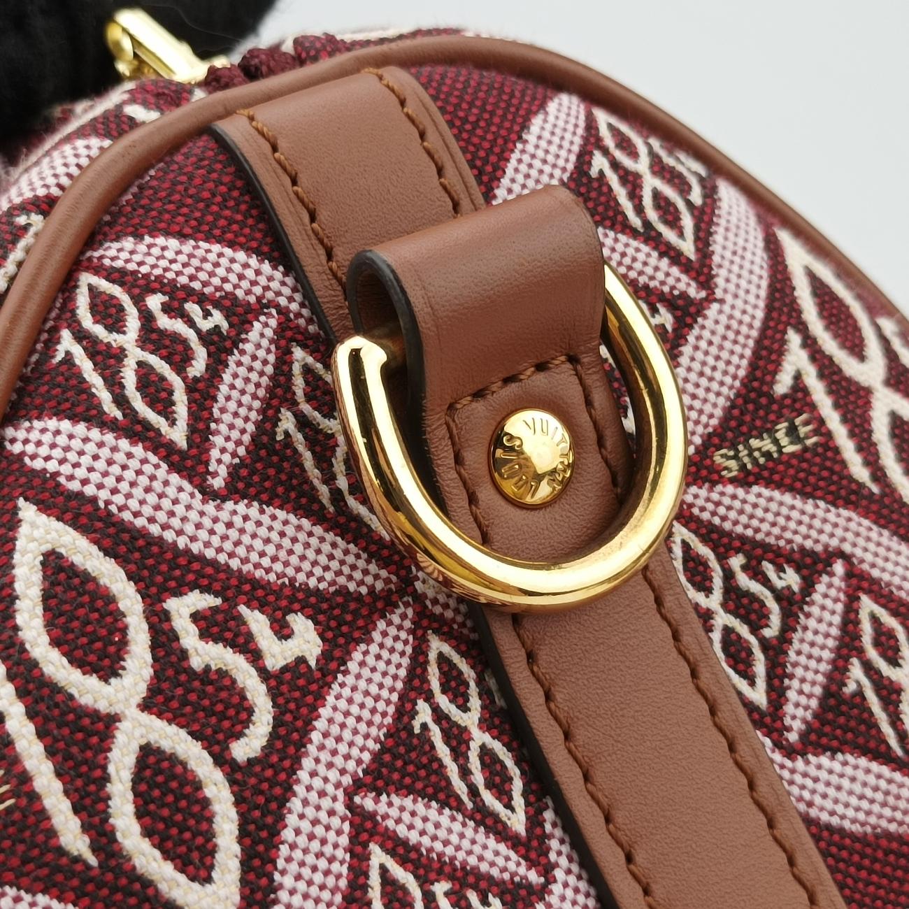 Since 1854 Speedy Bandouliere 25BORDEAUX×BeigeMonogram JacquardM57231DU2290SINCE1854 スピーディ バンドリエール 25ボルドー×ベージュモノグラムジャガードM57231DU2290