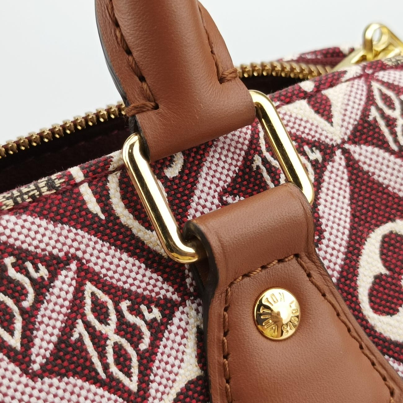 Since 1854 Speedy Bandouliere 25BORDEAUX×BeigeMonogram JacquardM57231DU2290SINCE1854 スピーディ バンドリエール 25ボルドー×ベージュモノグラムジャガードM57231DU2290
