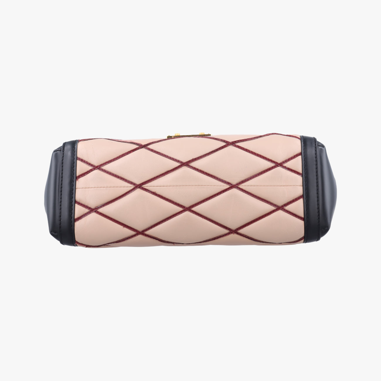 Pochette Flap MalletageBeige×BlackLeatherPL3154ポシェットフラップマルタージュベージュ×ブラックレザーPL3154
