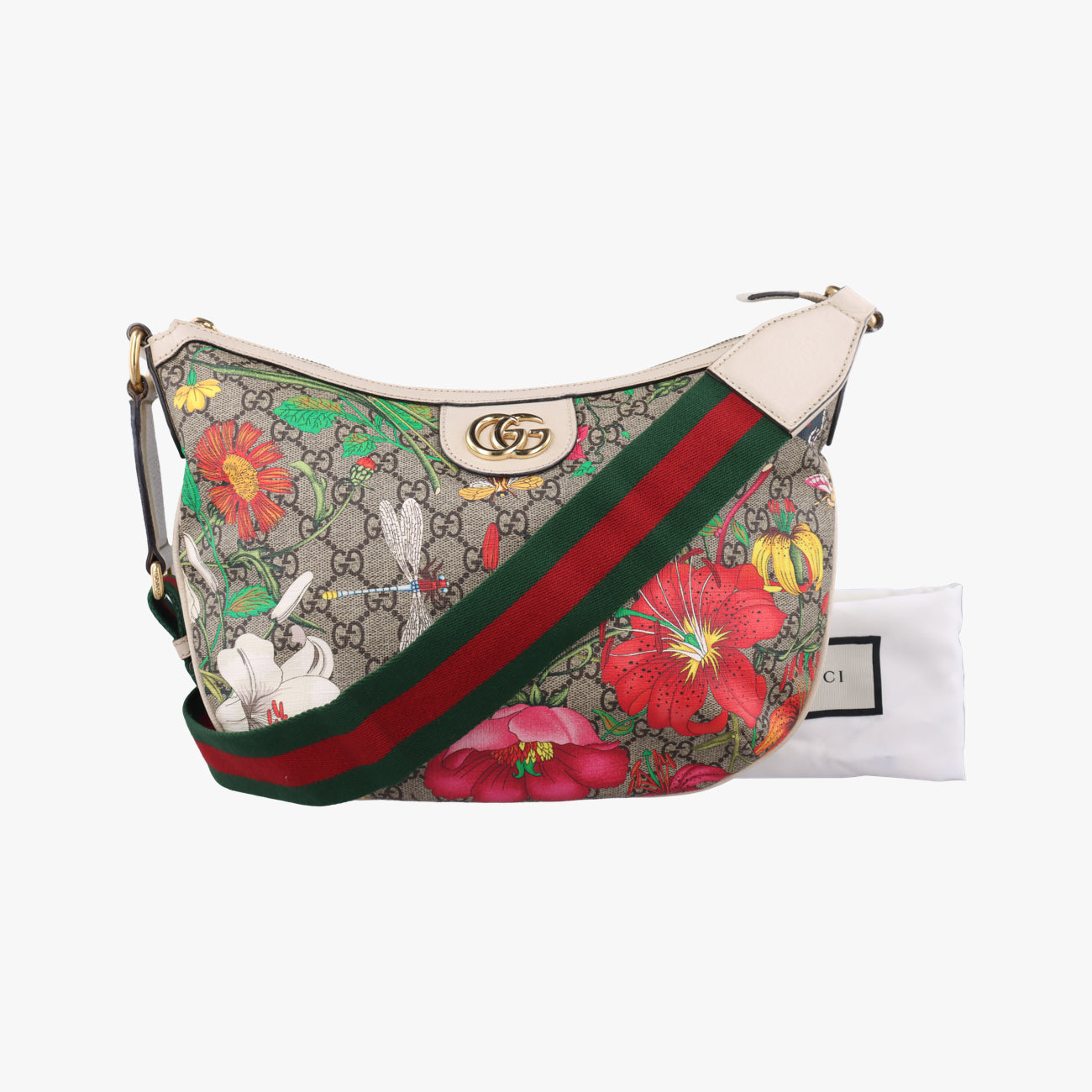 GG Supreme Flora OphidiaWhite x Beige x MulticolourPVC coated canvas626509I032705254GG スプリーム フローラ オフィディアホワイト×ベージュ×マルチカラーPVCコーティングキャンバス626509I032705254