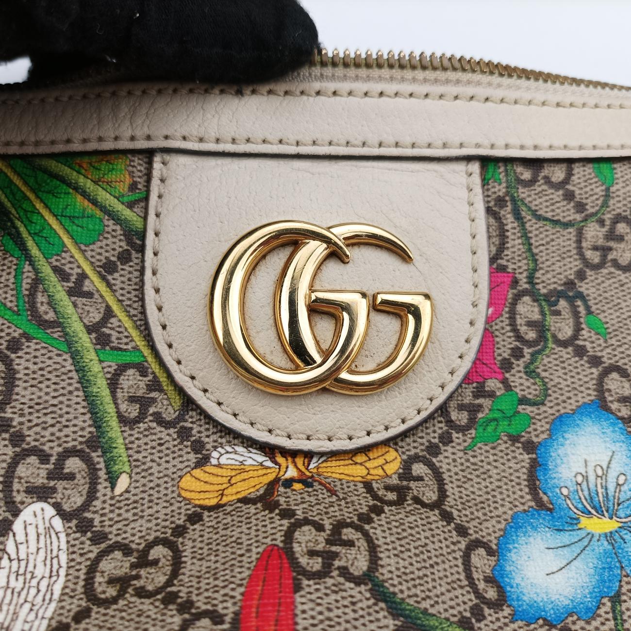 GG Supreme Flora OphidiaWhite x Beige x MulticolourPVC coated canvas626509I032705254GG スプリーム フローラ オフィディアホワイト×ベージュ×マルチカラーPVCコーティングキャンバス626509I032705254